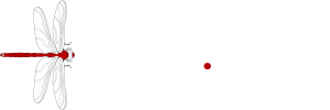 Logo Strobl.Media - Libelle&Schrift - 1600px - dunklerHintergrund